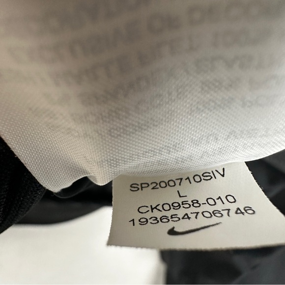 Nike Windrunner Jacket Just Do It Full Zip Hood Black White Logo Print Youth L - Picture 14 of 16